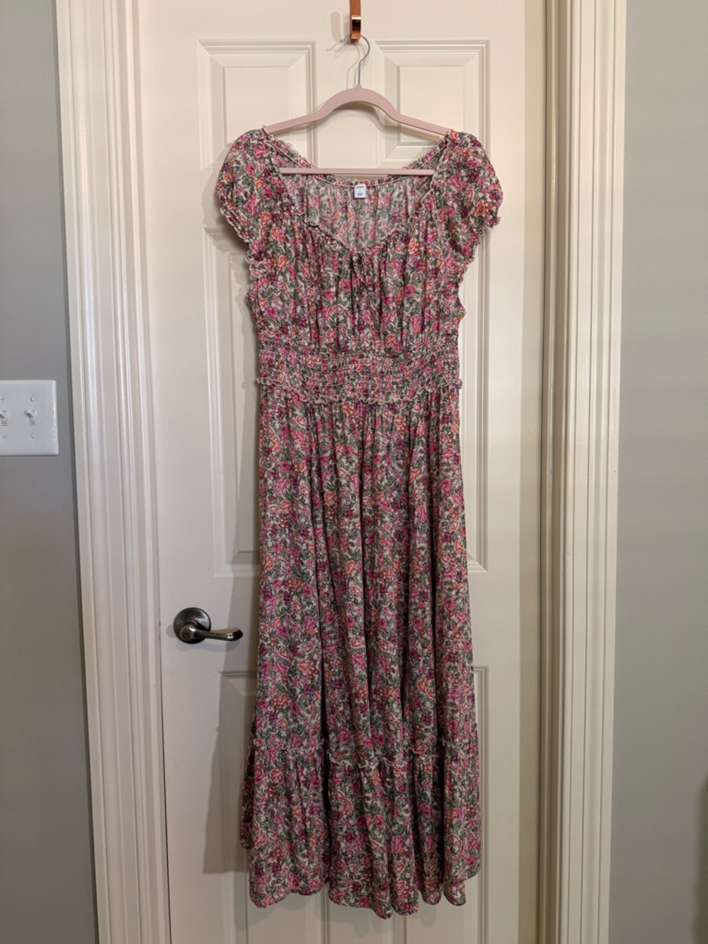 Old Navy Pink Floral Maxi Dress